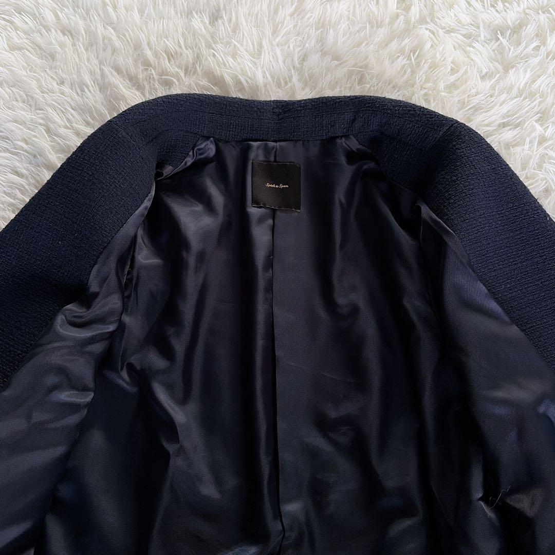 完売人気✨美品【Spick & Span】ツイードダブルジャケット パール 38