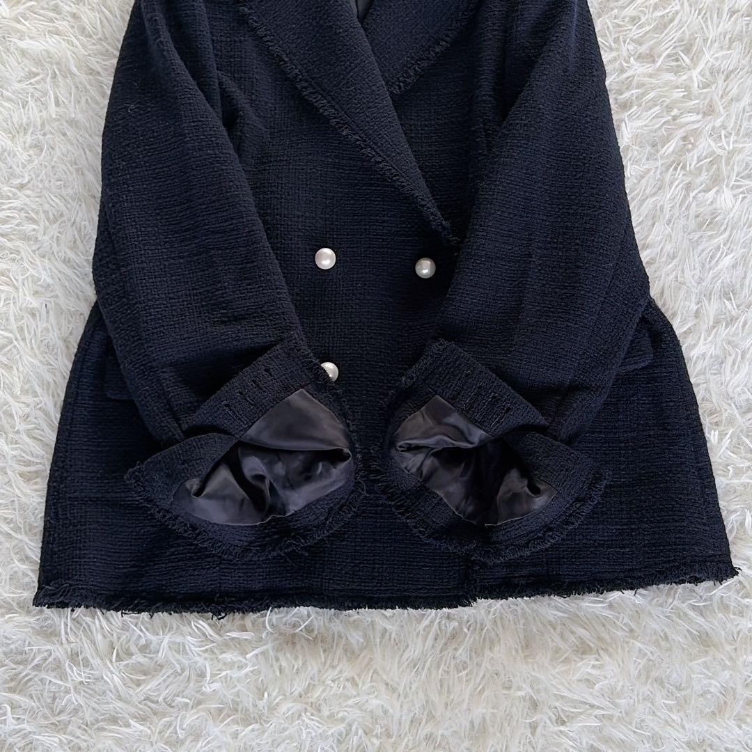 完売人気✨美品【Spick & Span】ツイードダブルジャケット パール 38