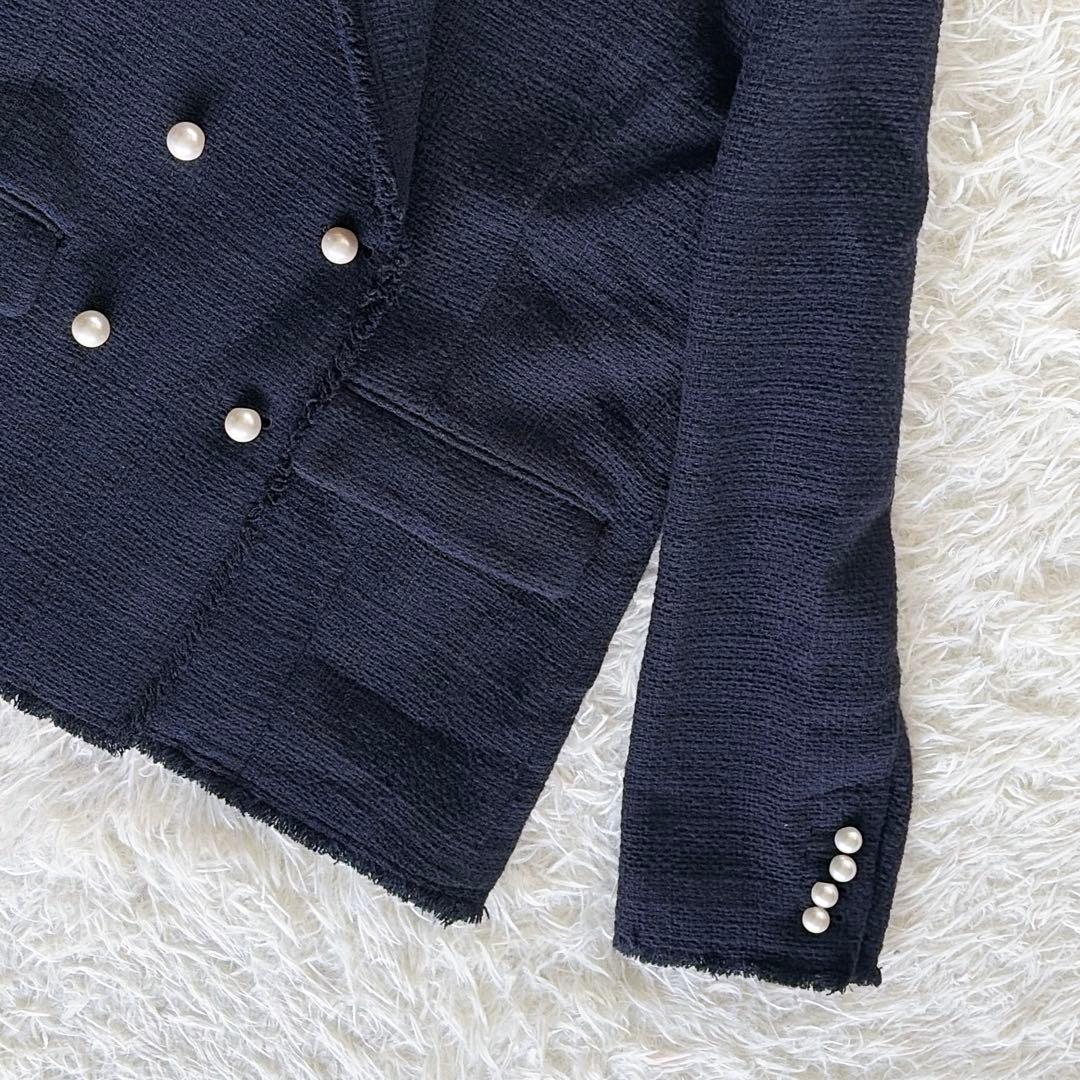 完売人気✨美品【Spick & Span】ツイードダブルジャケット パール 38