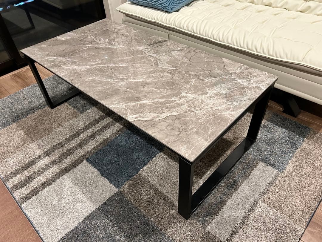 センターテーブル(セーラル120 CHN GY) 大理石調