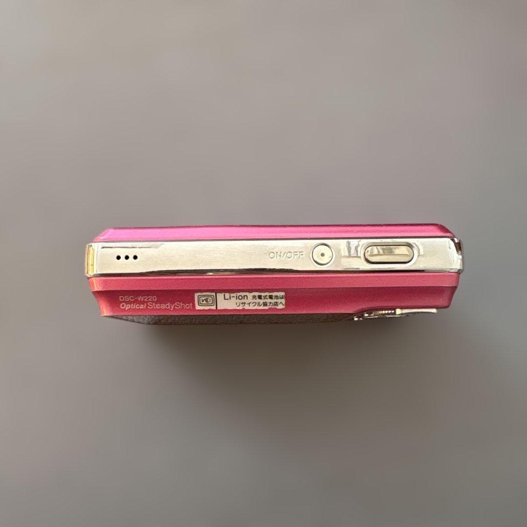 動作未確認 Sony Cyber-shot 12.1 DSC-W220 ピンク