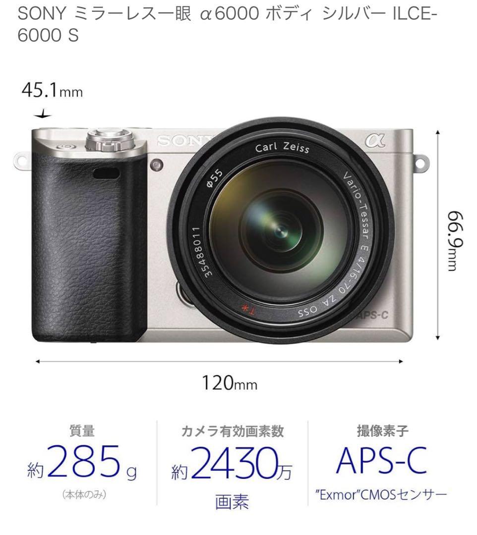 SONY α6000 ミラーレス一眼 本体とレンズセット　※値下げしました