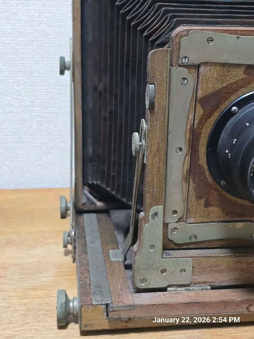 大判カメラ 木製 折りたたみ式 FUJINAR 4.5/135mm