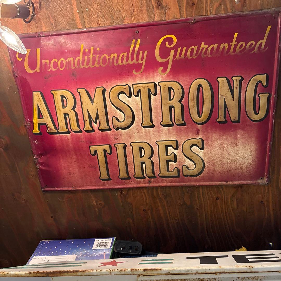 ケ*ン様 ARMSTRONG TIRES アンティークサイン
