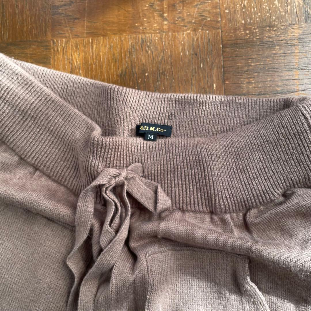 R&D.M.Co-（オールドマンズテーラー）　ニットパンツ　ブラウン