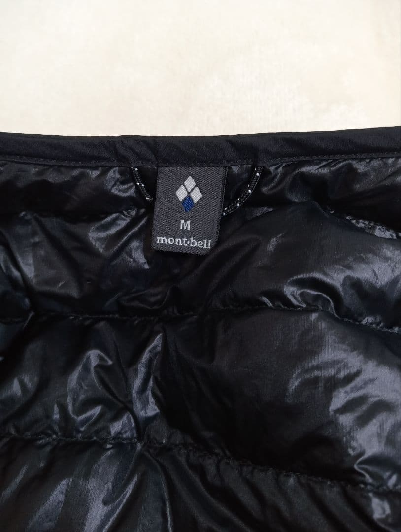 montbell　美品　メンズ　スペリオダウンラウンドネックT　ブラック　黒