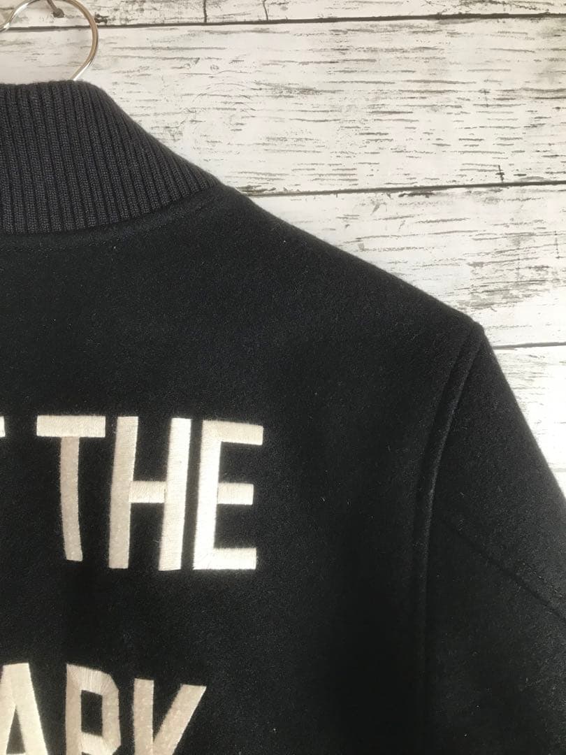 チャレンジャー　CHALLENGER ウールスタジャン　刺繍　ブラック　黒