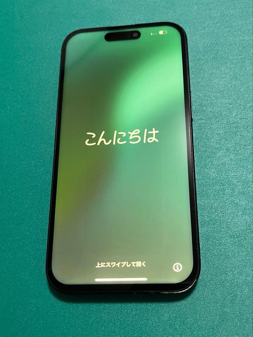 【中古】iPhone 15 ブラック 128 バッテリー100% 12