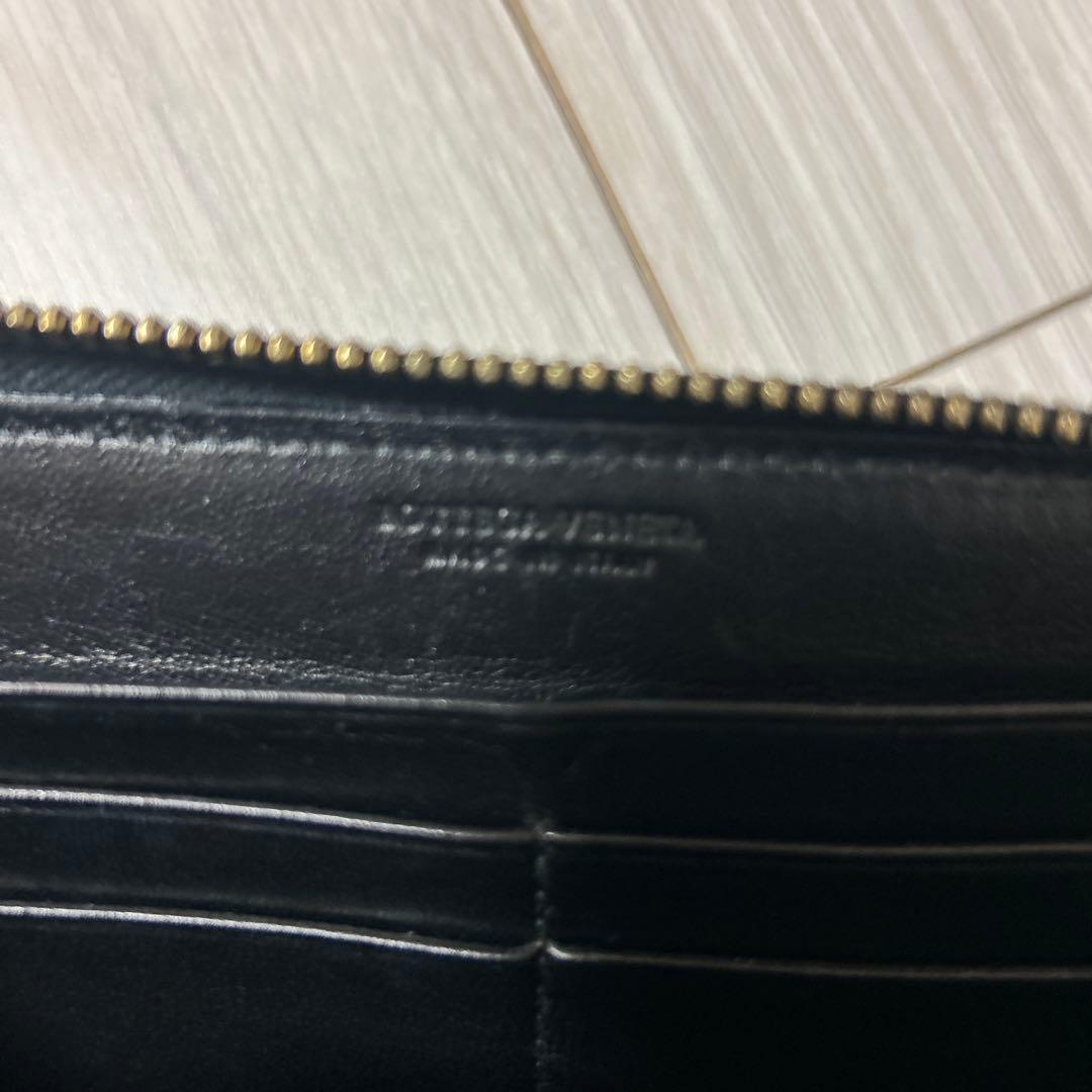 Bottega Veneta ブラックレザー長財布