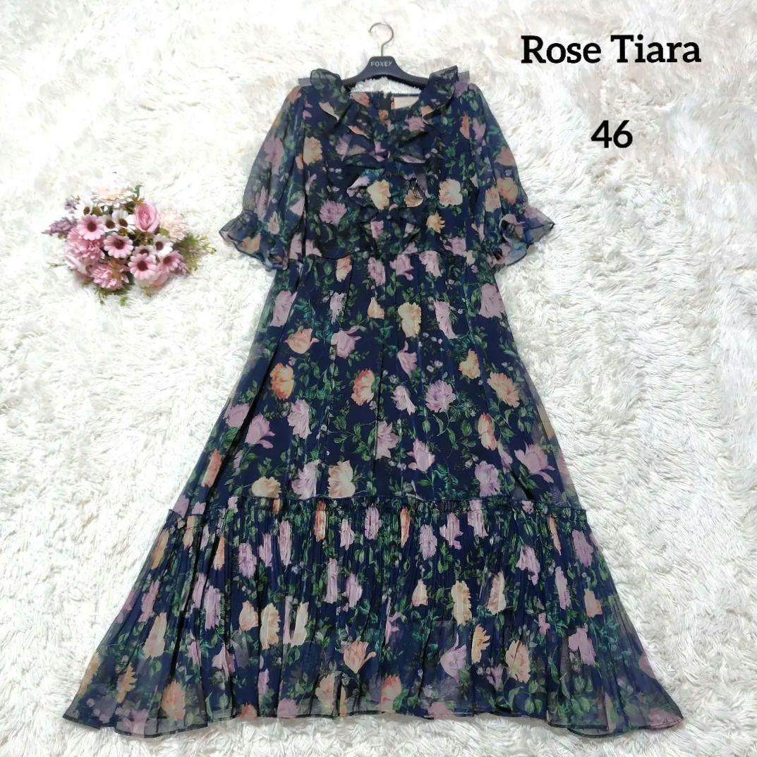 【未使用級♡2025モデル】希少46 ローズティアラ　フラワープリントワンピース