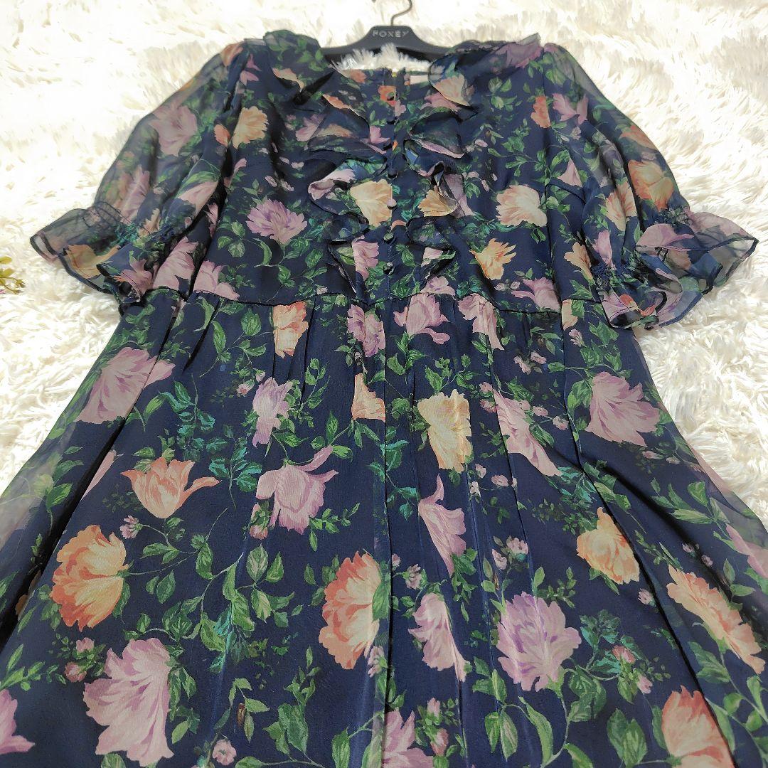 【未使用級♡2025モデル】希少46 ローズティアラ　フラワープリントワンピース