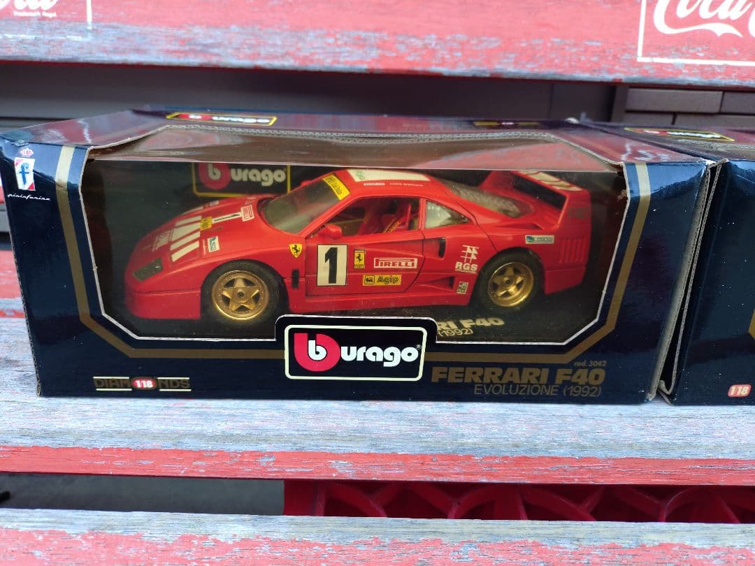 Burago　ブラーゴ　1/18 フェラーリ　F40　　２台セット　当時物