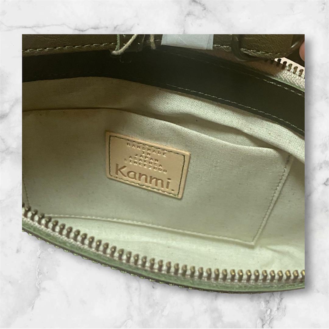 【美品】♡新品未使用♡Kanmi 牛革ドット柄 ショルダーバッグ 本革 カバン