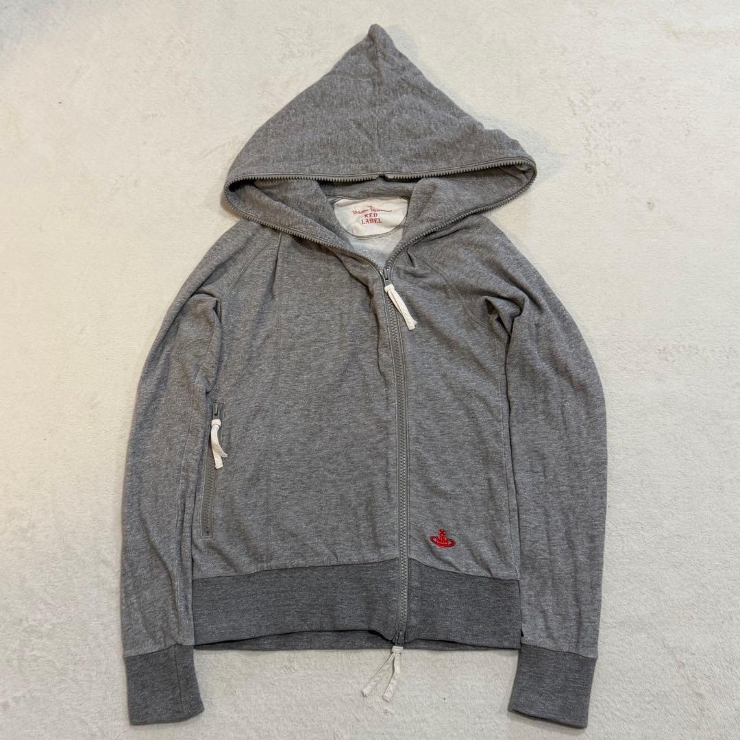 ヴィヴィアンウエストウッド　ジップアップパーカー　オーブ　アシメ　魔女フード　M