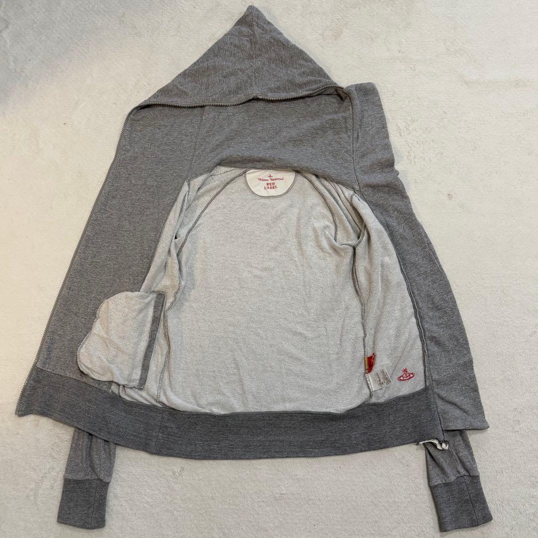 ヴィヴィアンウエストウッド　ジップアップパーカー　オーブ　アシメ　魔女フード　M