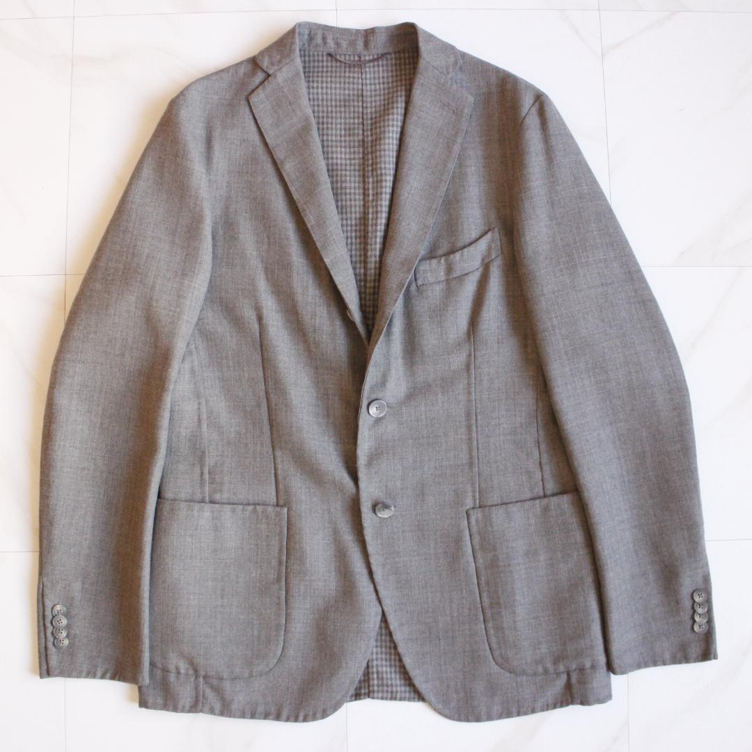 専用EIDOS NAPOLI テーラードジャケット Lサイズ グレー ウール