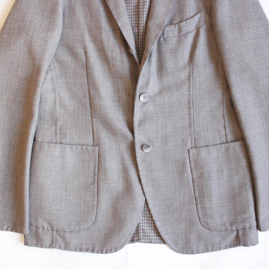 専用EIDOS NAPOLI テーラードジャケット Lサイズ グレー ウール