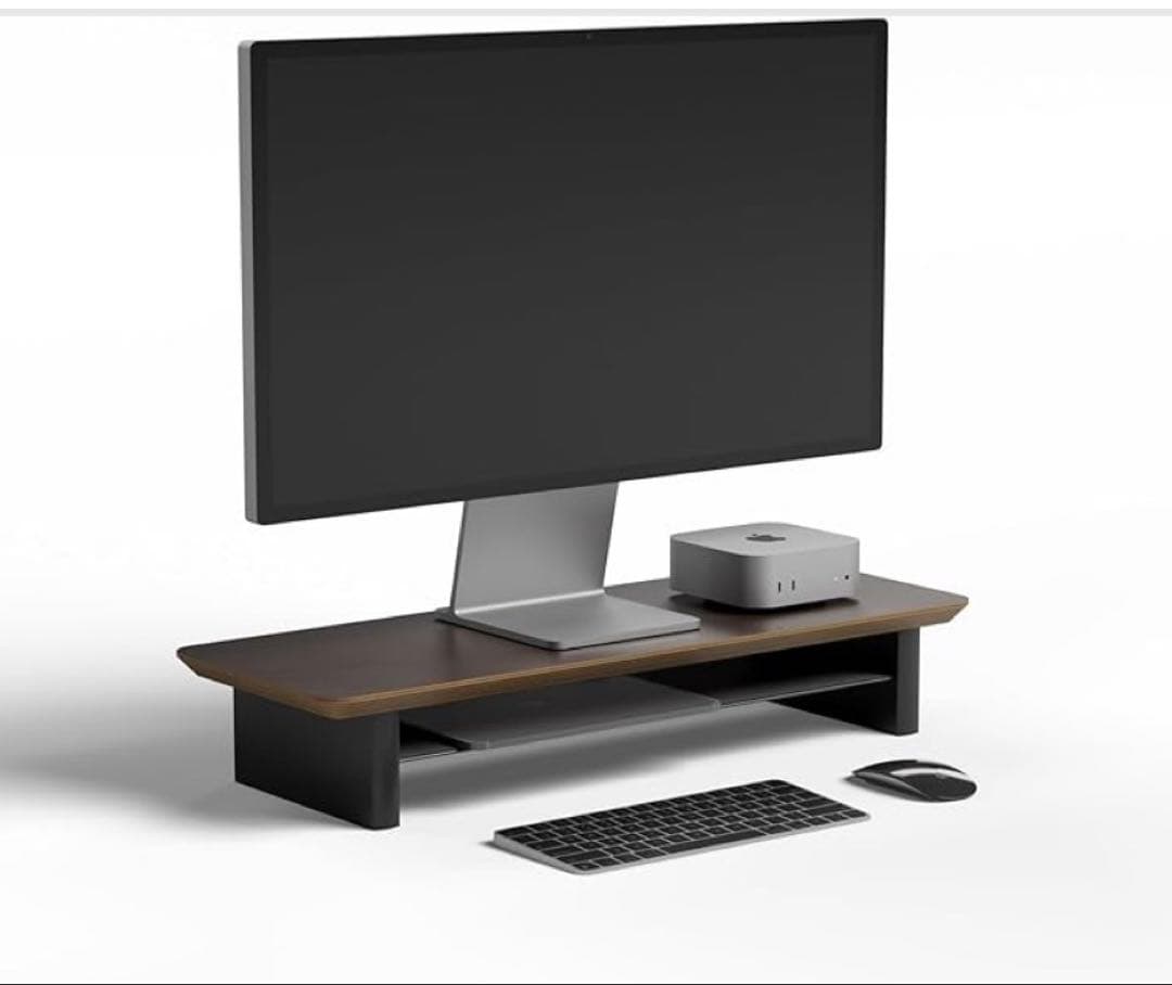 amesoba モニタースタンド ウォールナット材 ダークウォールナット ミニ