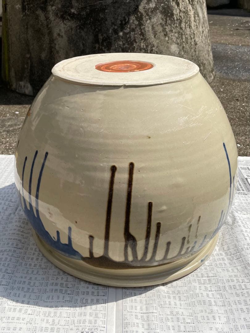 昭和レトロ　大鉢　メダカ鉢　睡蓮鉢　金魚鉢　口径35㎝