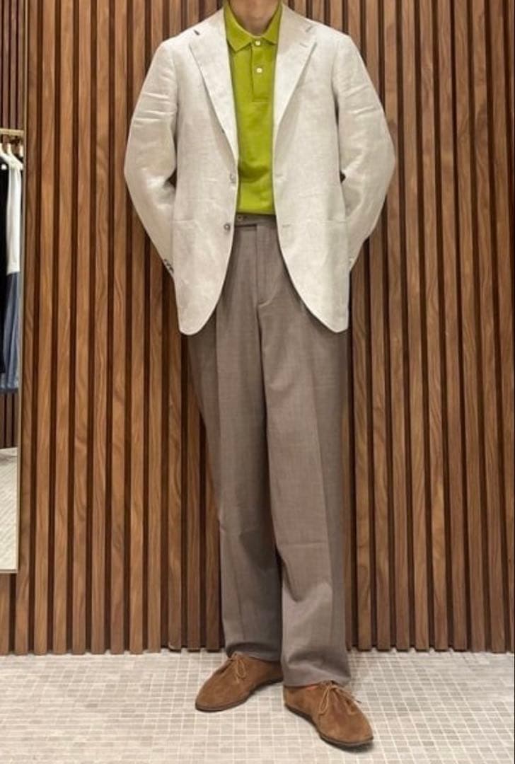 ATELIER ZINS ミックスファブリック2プリーツワイドパンツ 40