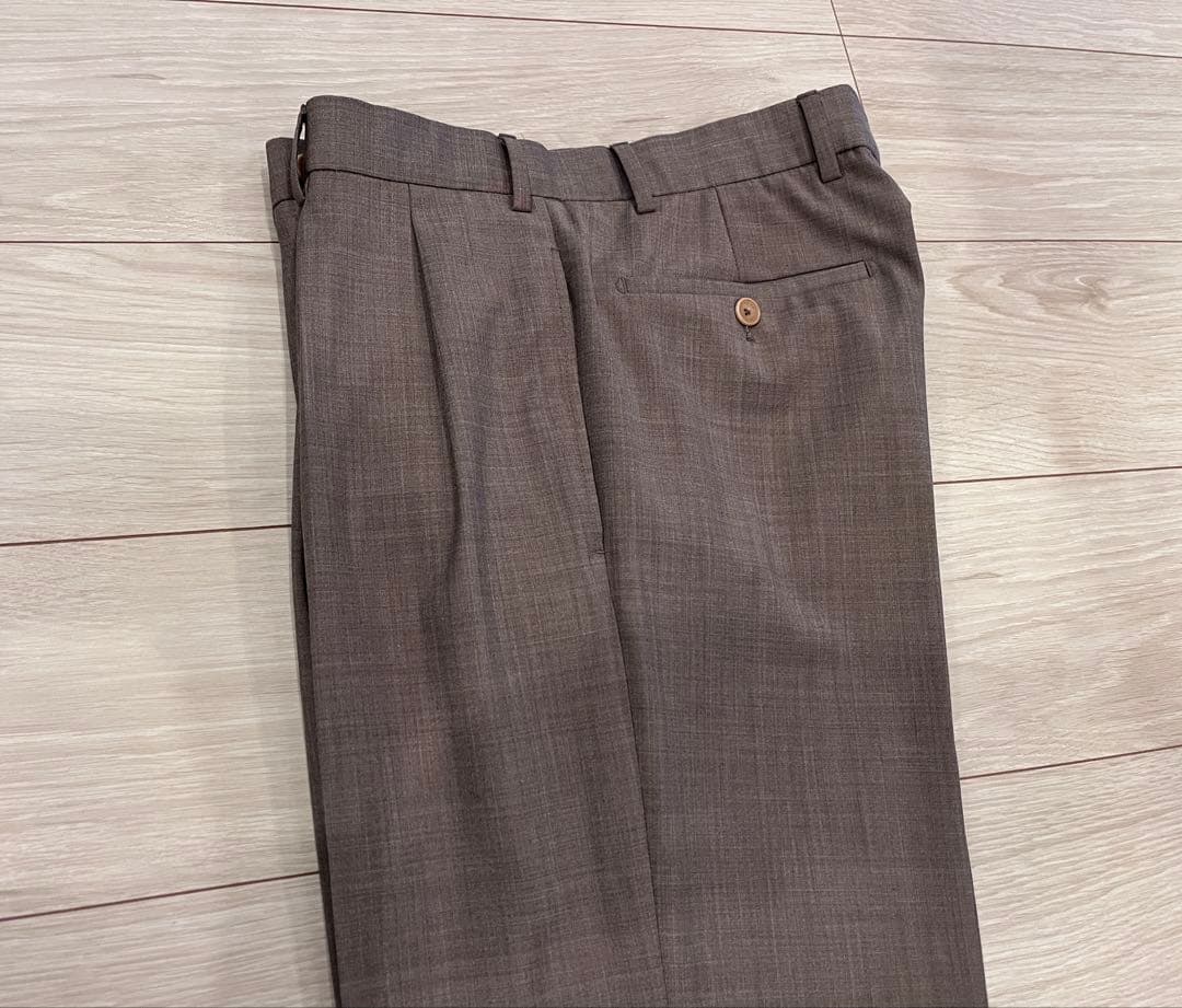 ATELIER ZINS ミックスファブリック2プリーツワイドパンツ 40