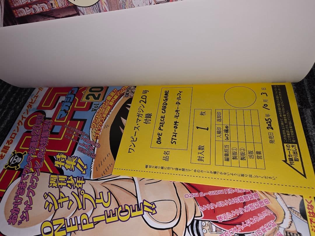 【プロモ未開封】ワンピースマガジン 1冊 プロモ付属