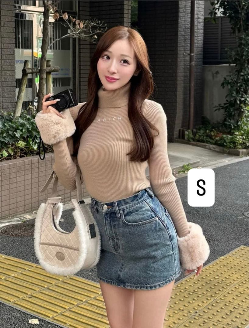 お値下げ♡ Darich バックカーブデニムミニスカート　ブルー