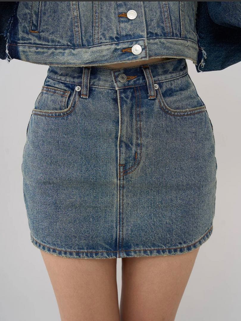 お値下げ♡ Darich バックカーブデニムミニスカート　ブルー