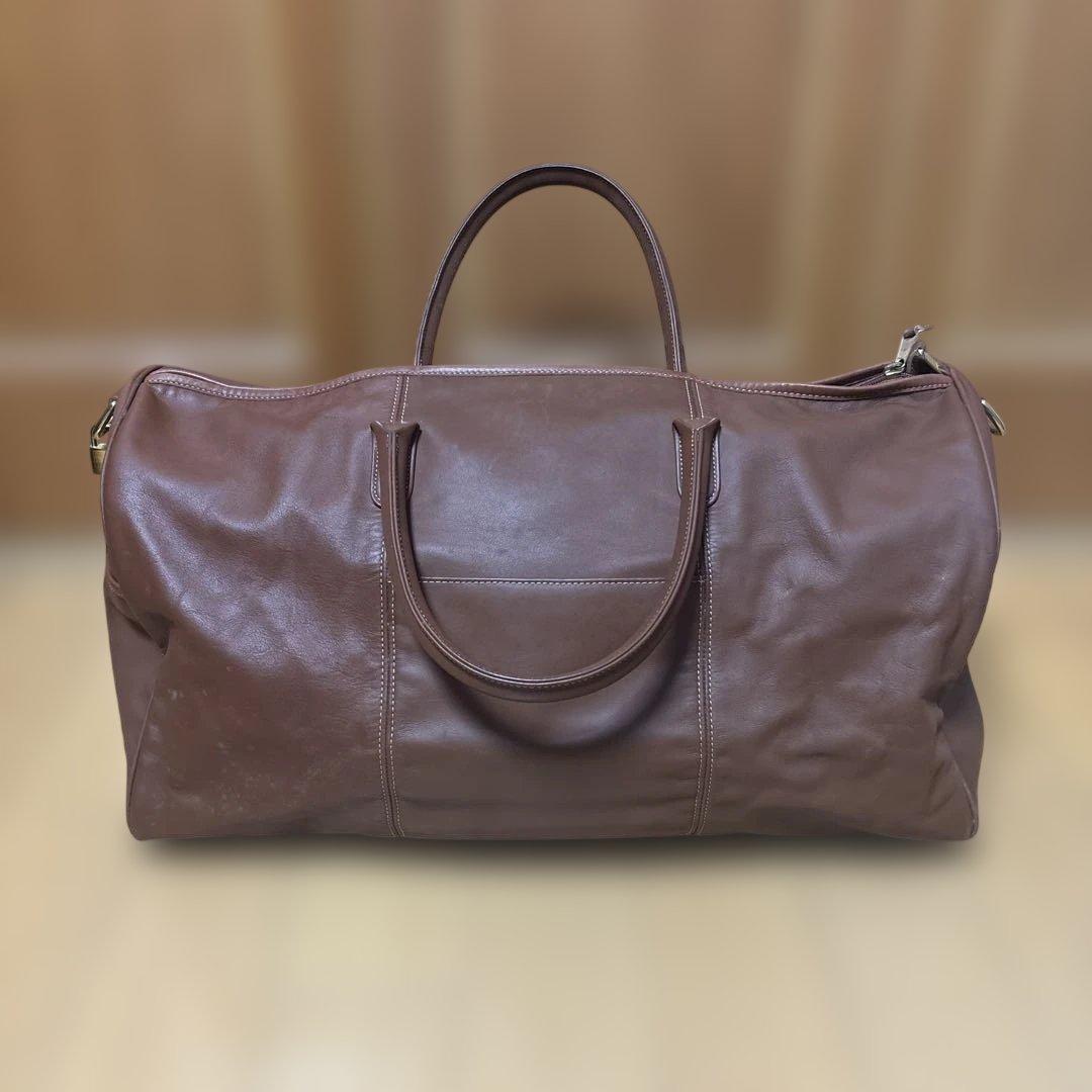 COACH オールドコーチ 2wayボストンバッグ ブラウン　クラブタンレザー