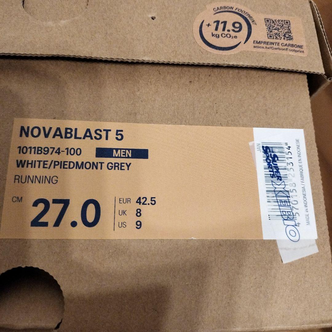 【asics】アシックス NOVABLAST5（ノヴァブラスト5） 27cm