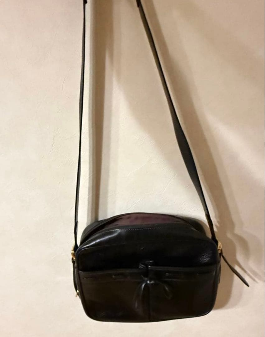 ロエベ LOEWE ショルダーバッグ レザー ブラック　アナグラム