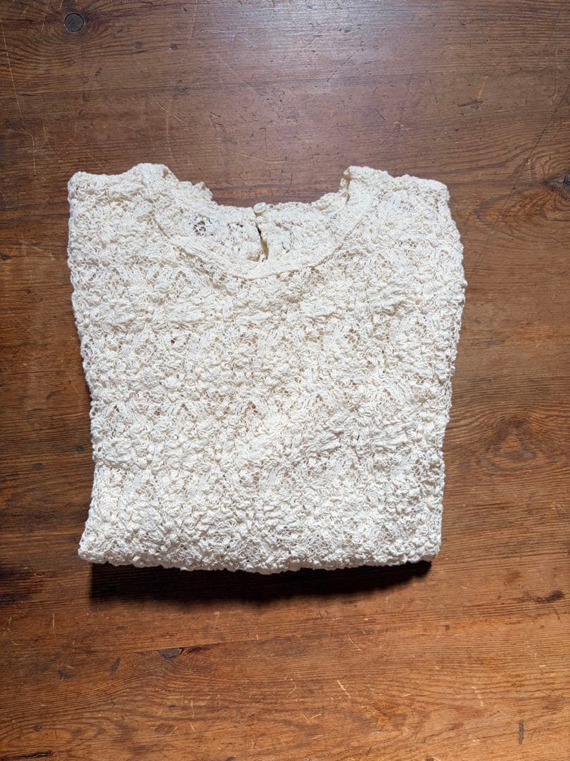 IENA Flowerストレッチレースプルオーバー　ナチュラル　used 美品