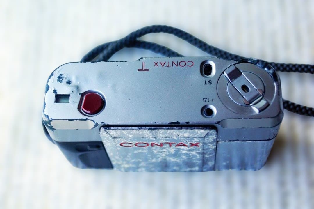 【ジャンク】初代 CONTAX T 35mmフィルムカメラ【ストロボ付き】