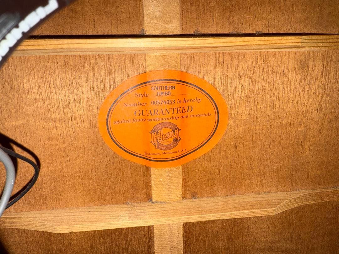 G*F様 Gibson Southern Jumbo ピックアップ付き