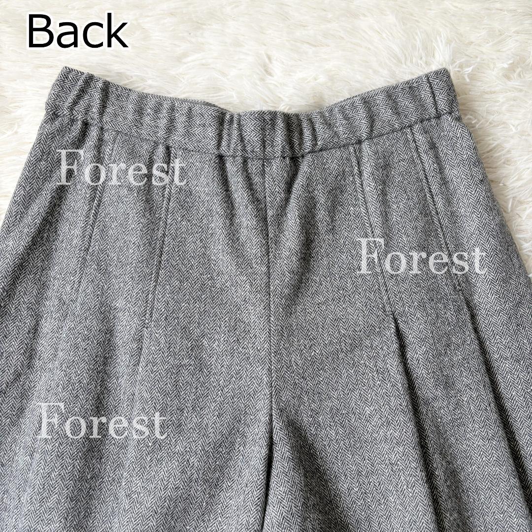 【新品】シルクネップヘリンボーン ガウチョパンツ　size44　23区