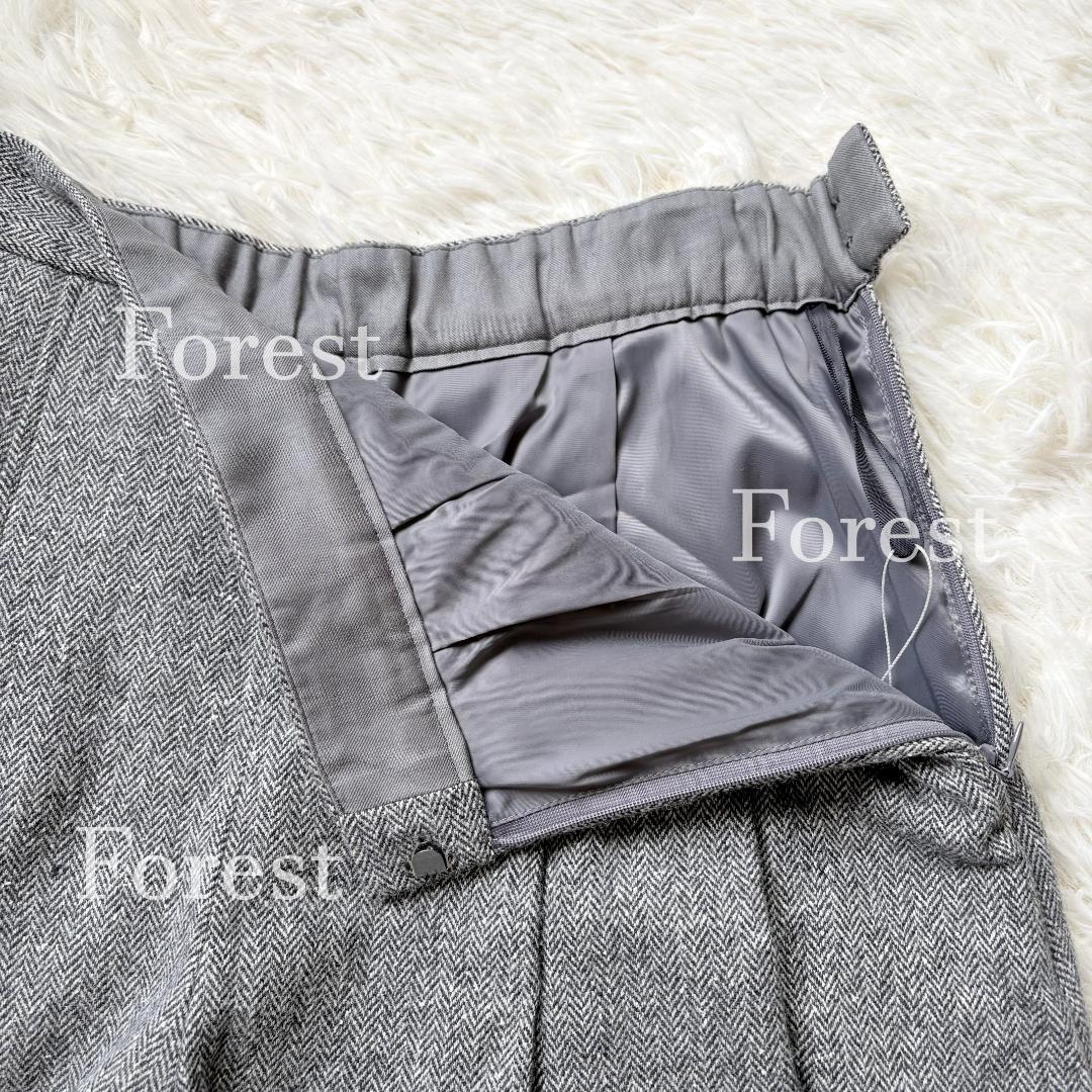 【新品】シルクネップヘリンボーン ガウチョパンツ　size44　23区