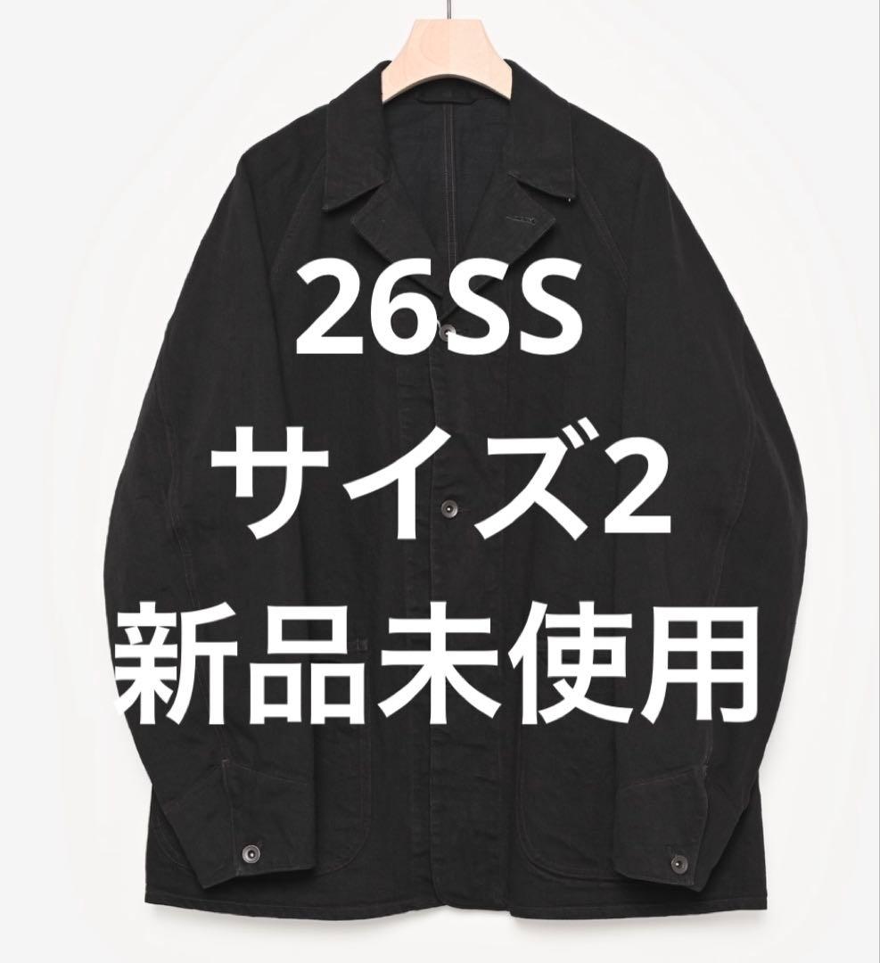 COMOLI 26SS ブラックデニムワークジャケット　サイズ2
