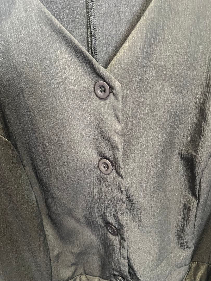 オーバーイー　シャツプリーツワンピース　over E サイズ96 2025年購入