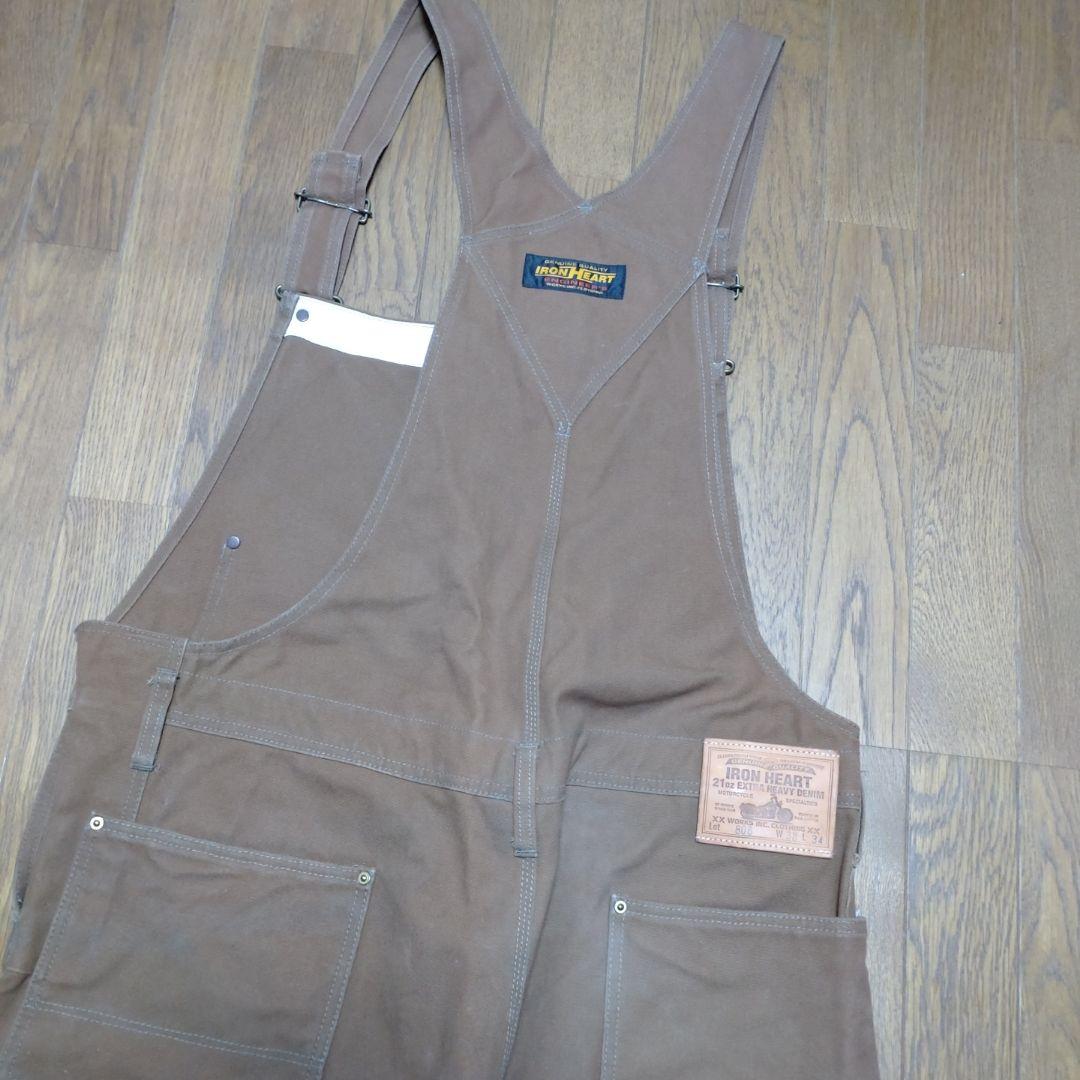 アイアンハート　brownダック　オーバーオール　サイズ38