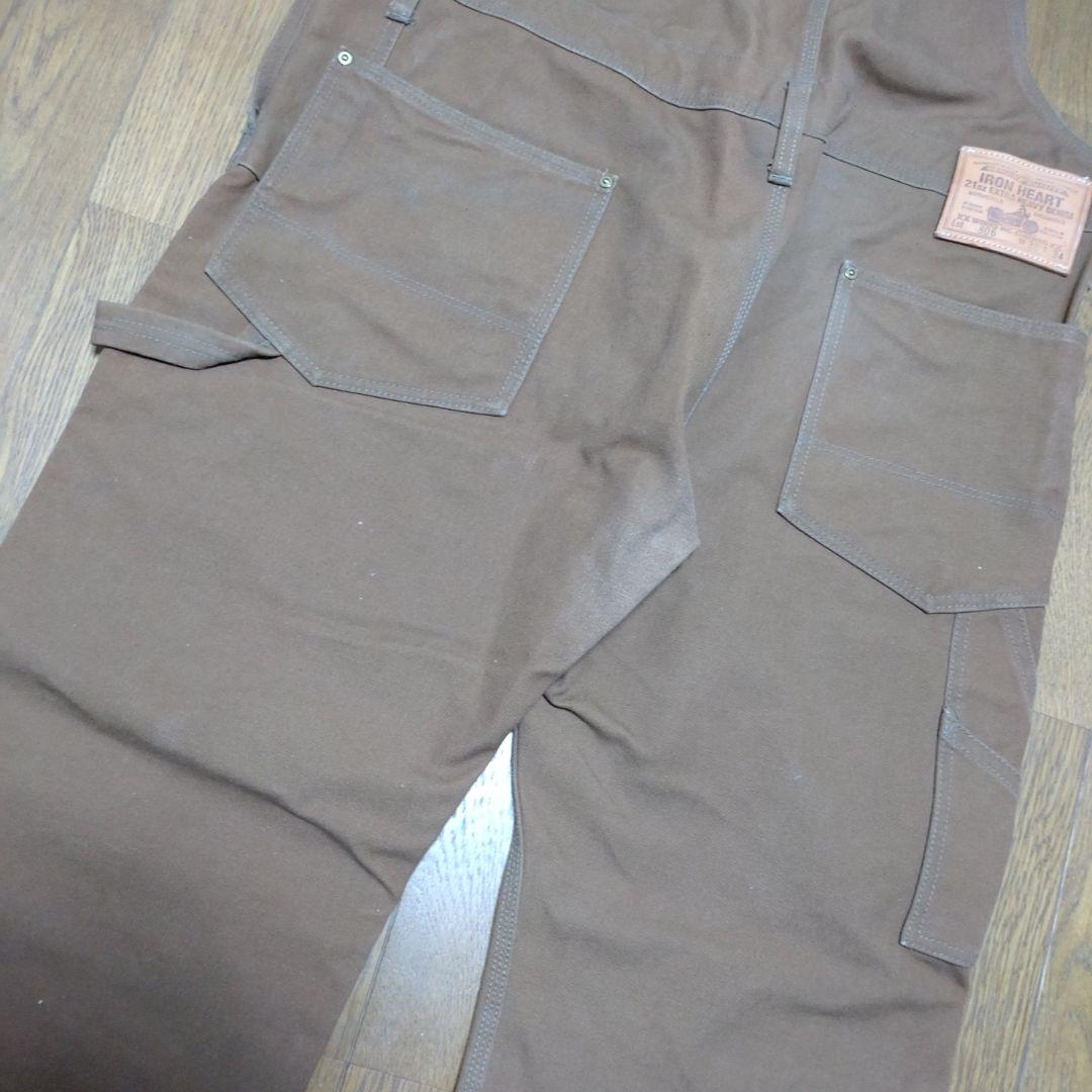 アイアンハート　brownダック　オーバーオール　サイズ38
