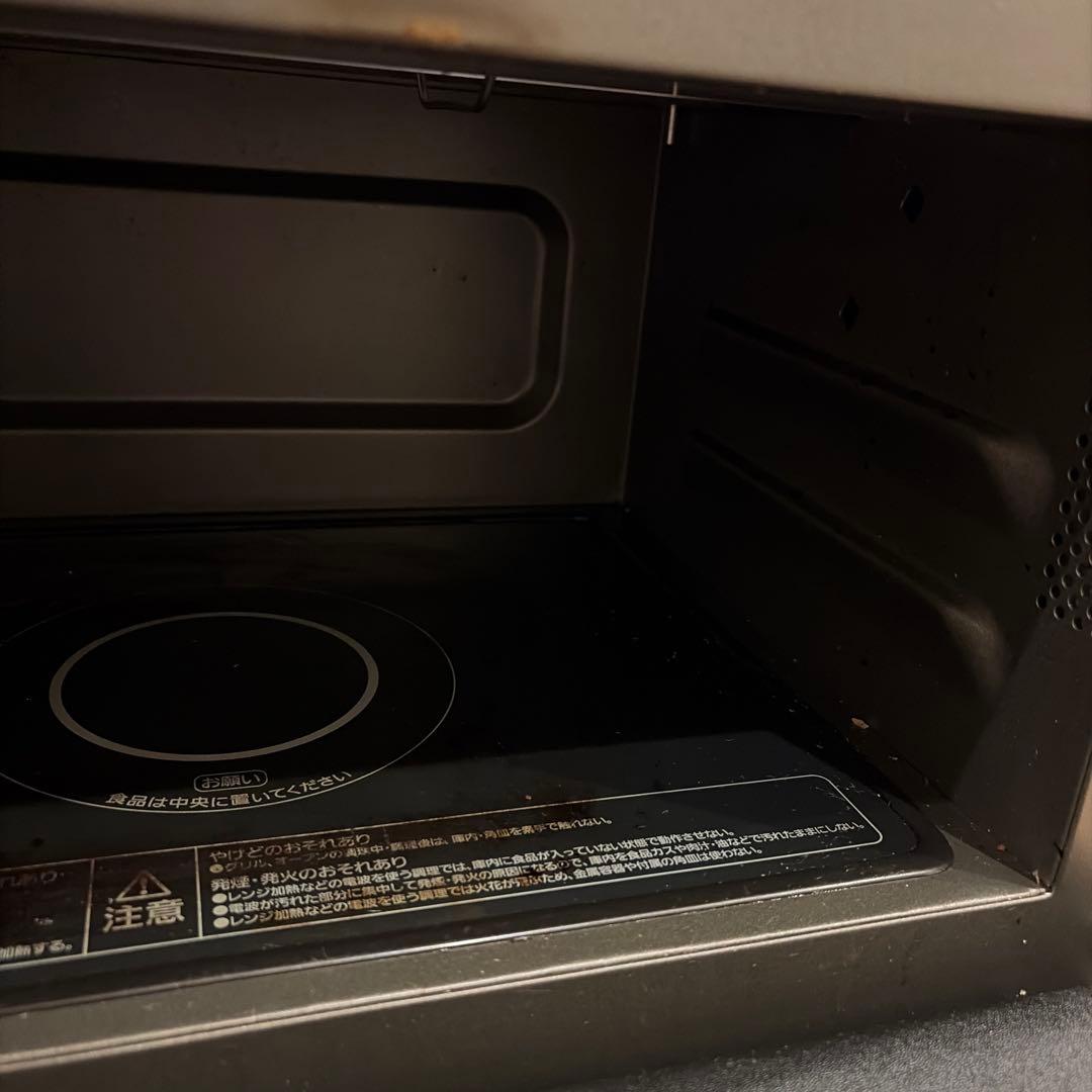 【中古】IRIS OHYAMA 電子レンジ ブラック 2022年製
