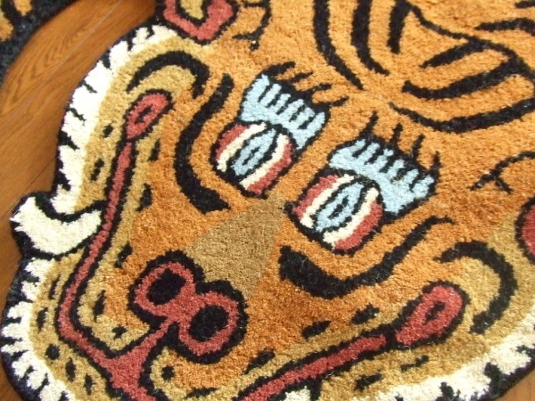 XL/約190cm☆チベタンタイガーラグTibetan Tiger Rugトラ虎