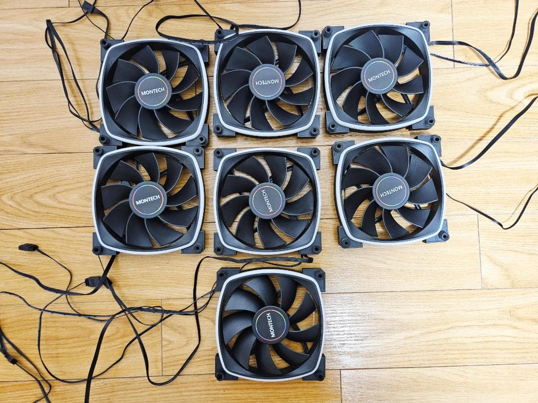 MONTECH PC ケースファン7枚セット　RX140 AX140