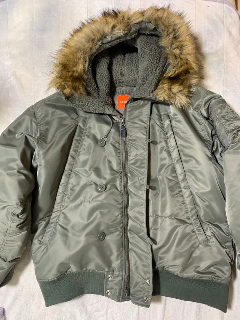 BEAMS N-2Bフライトジャケット　カーキ ビームス