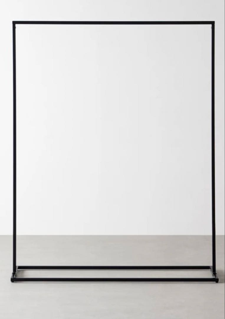 KANADEMONO　シンプル アイアン ハンガーラックブラック　W120