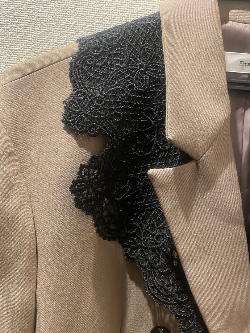 エイミーロウ eimee lawレースカラー ジップダブルジャケット