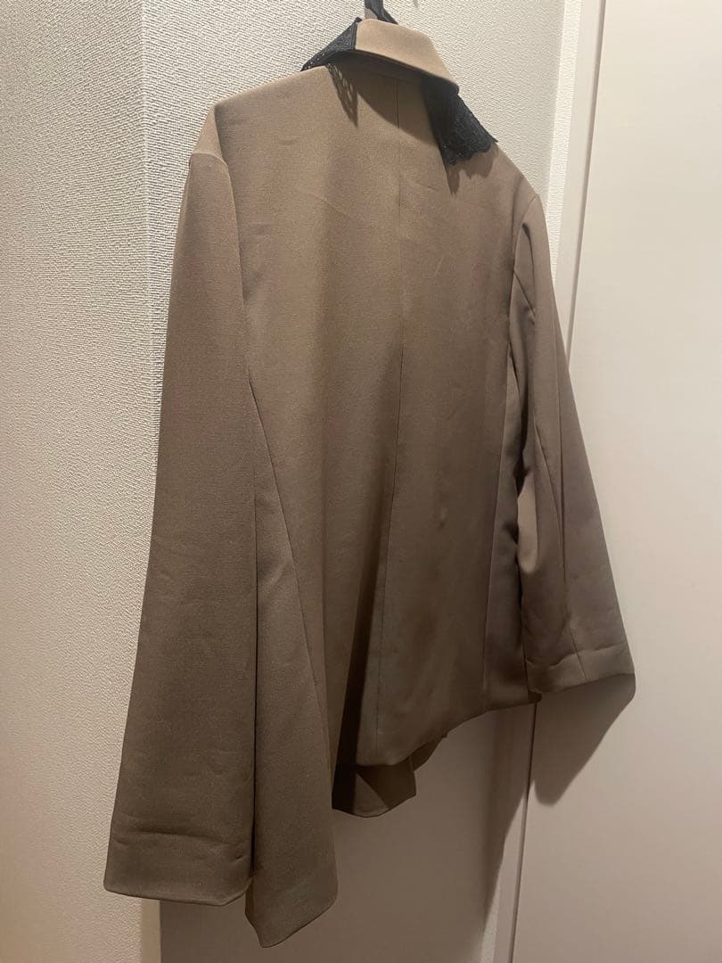 エイミーロウ eimee lawレースカラー ジップダブルジャケット