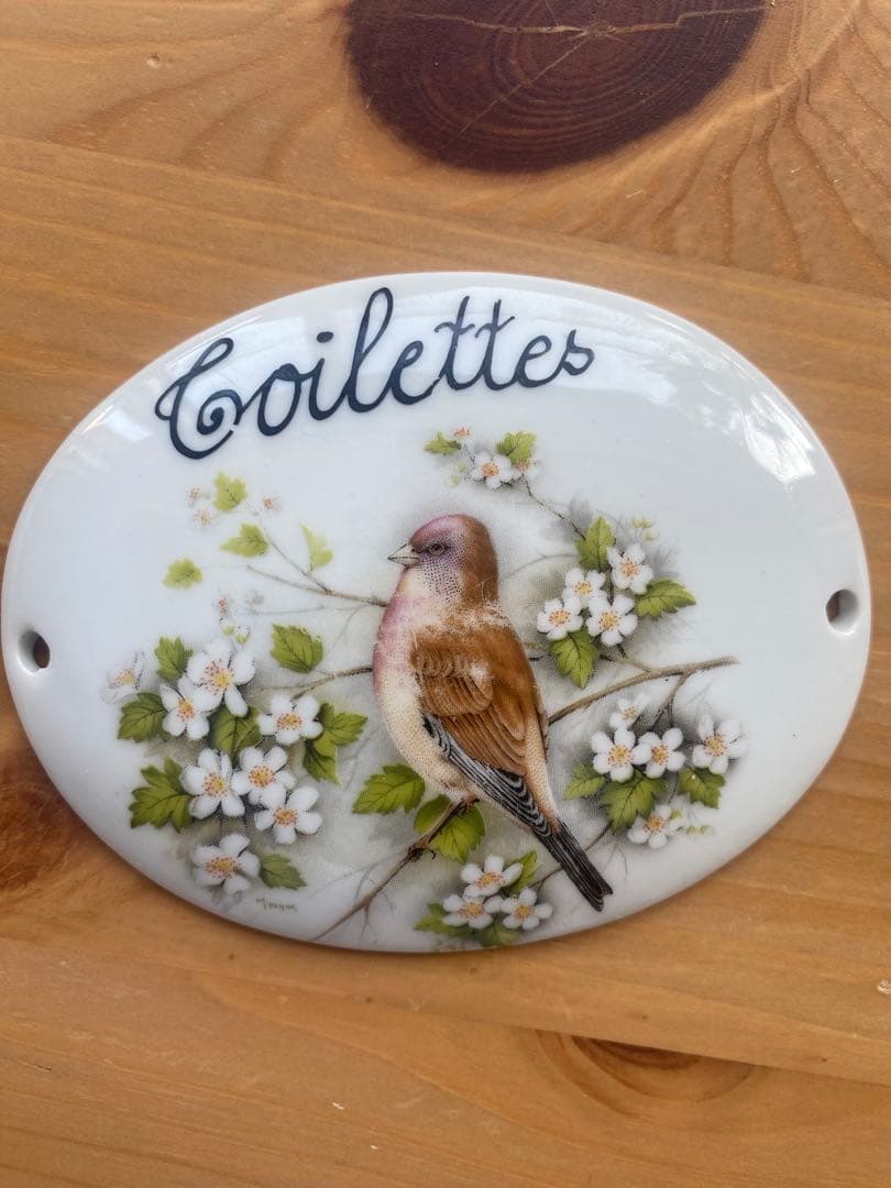 フランス製 ポーセリン 磁器 ドアプレート アンティーク雑貨 インテリア