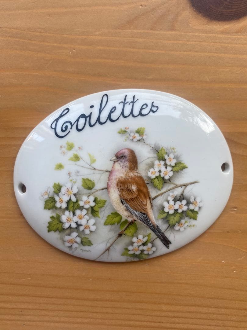 フランス製 ポーセリン 磁器 ドアプレート アンティーク雑貨 インテリア