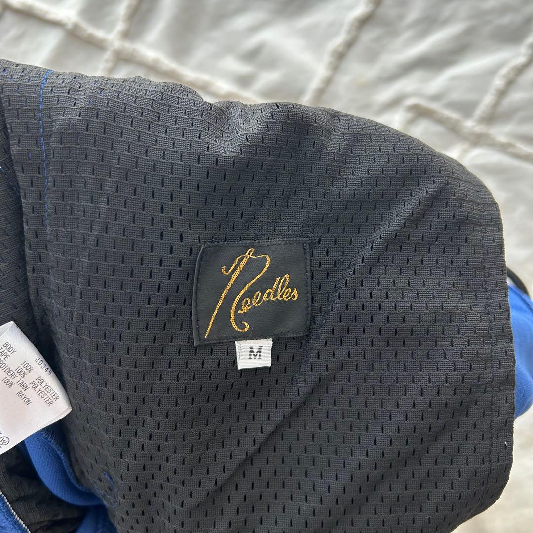 ニードルス　needles トラックパンツ　ヒザデル　青×白 M